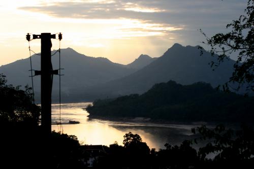 overlooking the river
