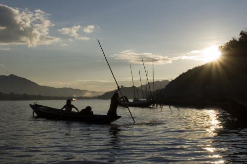 sunset river crossing