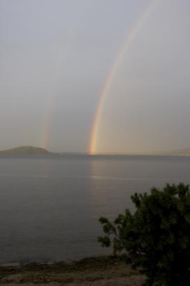 rainbow over Lake Rotorua