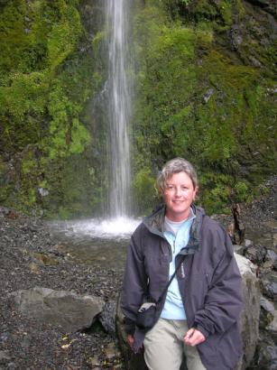 Hel by waterfall