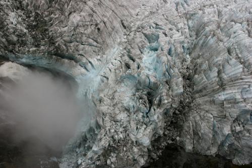 looking down on waterfall