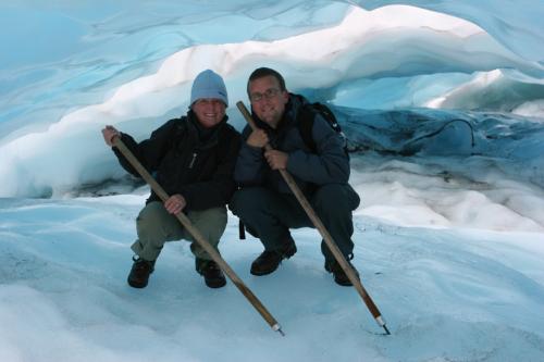 Mr & Mrs Riley-D inside ice cave