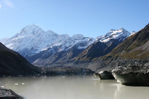 Mount Cook and Hooker glacier