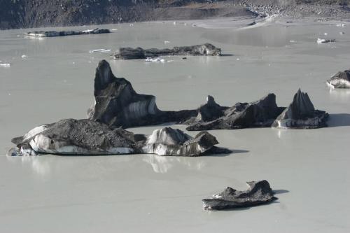 Terminal lake icebergs