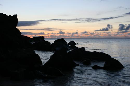 black rocks