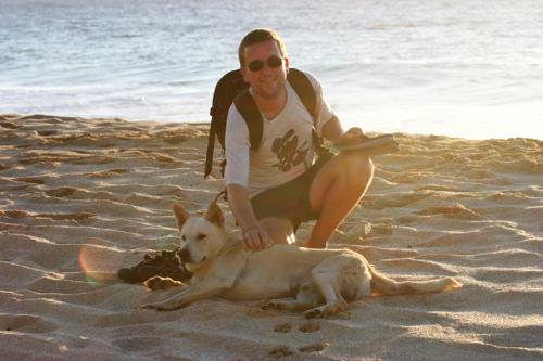 Rob with his new friend