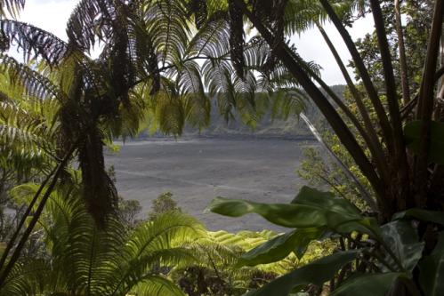 black solid lava lake