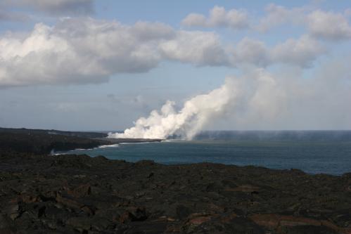 distant steam plume