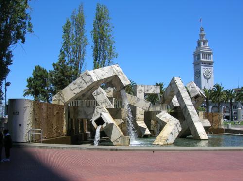 old highway water sculpture