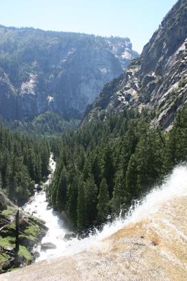looking down the valley