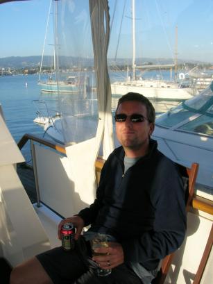 Rob on Steve's boat