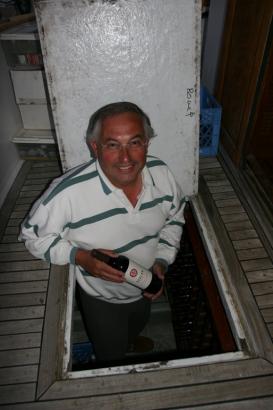 Giorgio and his wine cellar