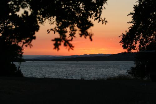 first Cachuma lake sunset