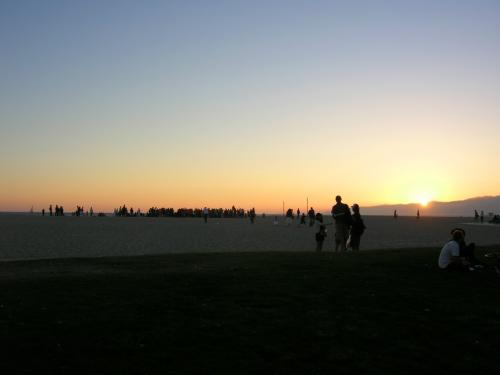 sunset over Venice beach
