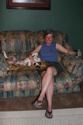 Hel & a very relaxed Sally