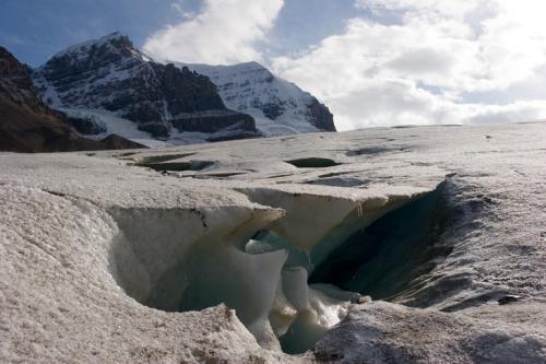 close up of the glacier
