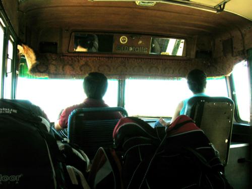 inside the bus