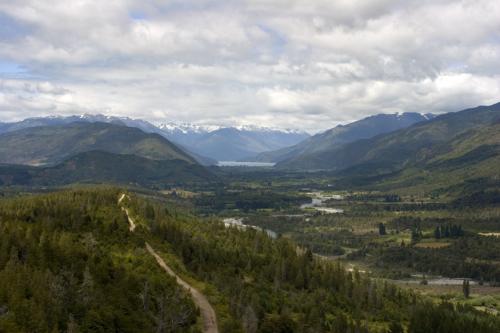 down the valley