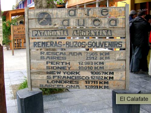 El Calafate street sign
