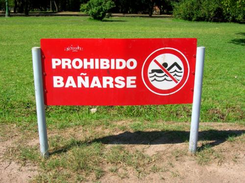 no swimming!!