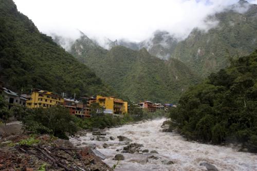 back towards village