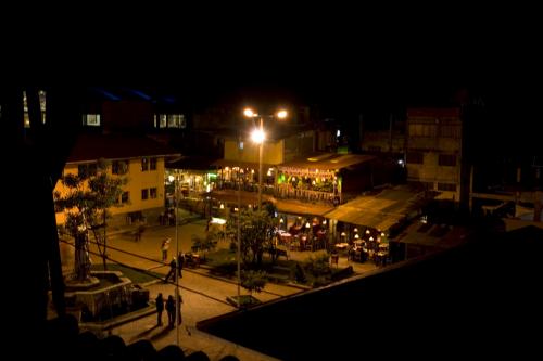 plaza by night