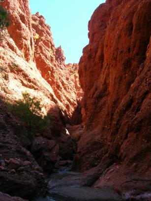 towards the waterfall