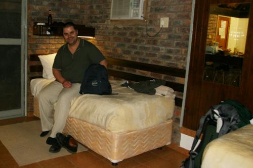Mike in our posh pad