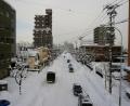 snowy Sapporo street