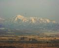 view over to high mountains