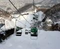 going down on chair lift
