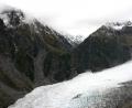 flying over Fox glacier