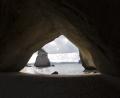through the cave