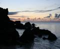 black rocks