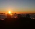 above the clouds sunset