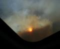 sun through smoke