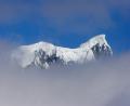 cloud shrouded mountain