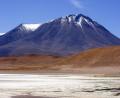 snow capped volcano