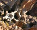 close up of potholes